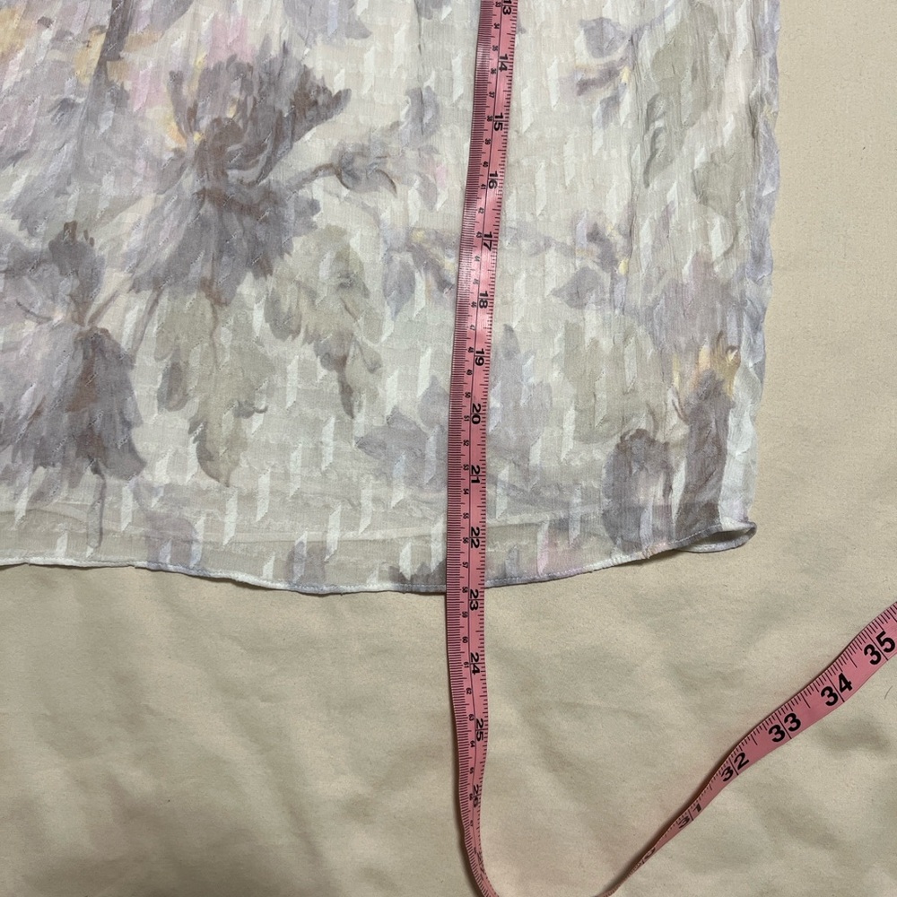 Elegant White Silk Floral Blouse Rebecca Taylor. - Picture 7 of 8